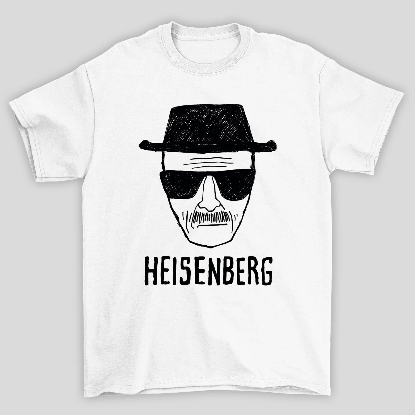 Camiseta Básica Unissex Breaking Bad Heisenberg Desenho Rosto