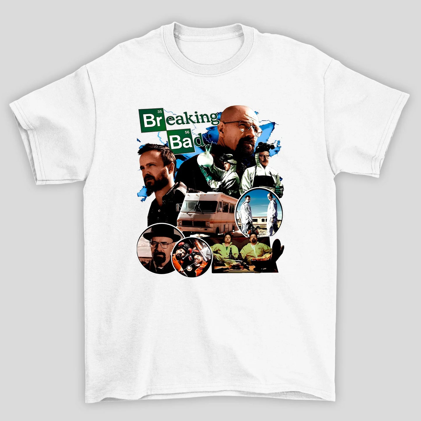 Camiseta Básica Unissex Breaking Bad Montagem Mr. White And Jesse