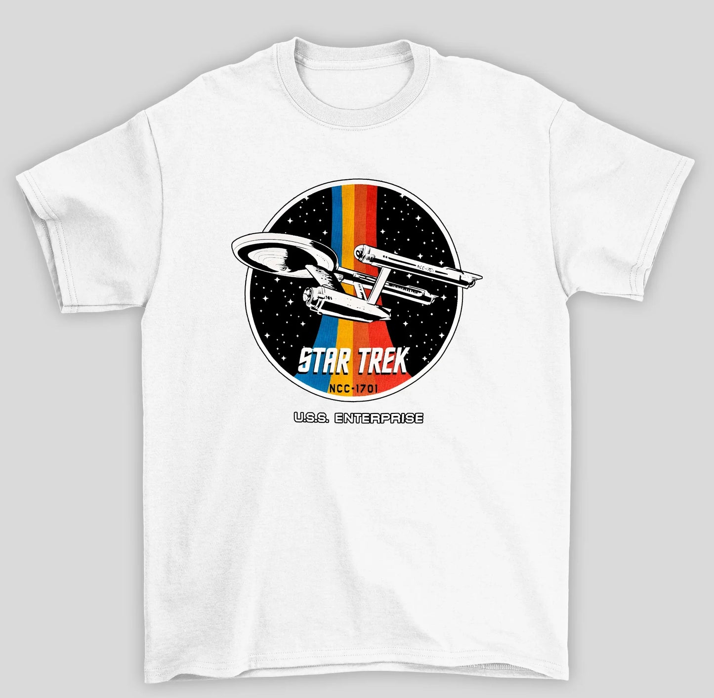 Camiseta Básica Unissex Star Trek Nave NCC-1701
