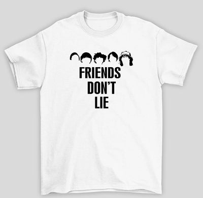Camiseta Básica Unissex Stranger Things Friends Don't Lie