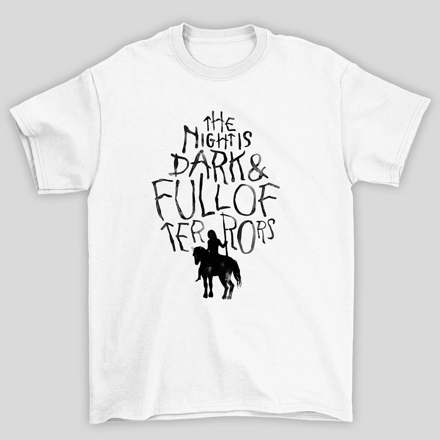 Camiseta Básica Unissex The Nightis Dark Game Of Thrones