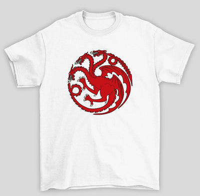 Camiseta Básica Unissex Brasão Targaryen Game Of Thrones