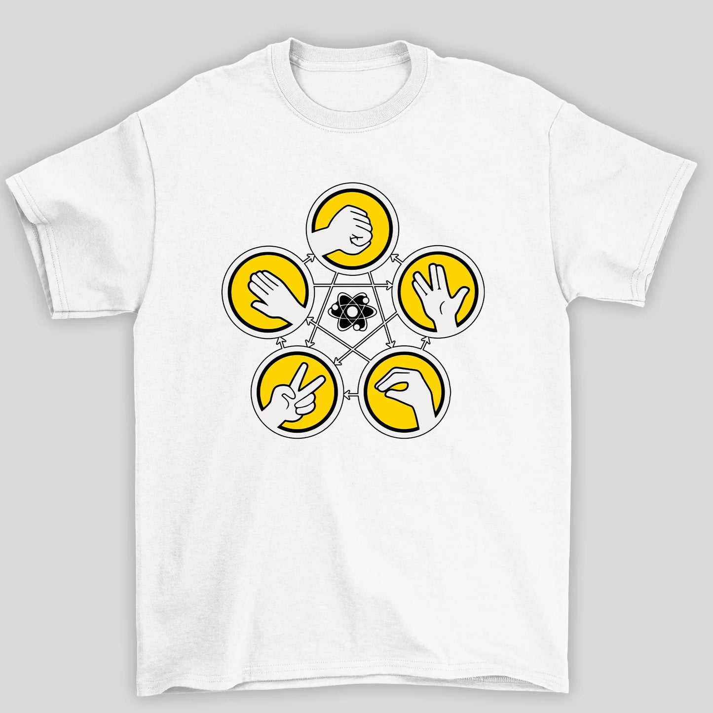 Camiseta Básica Unissex Pedra Papel Tesoura The Big Bang Theory