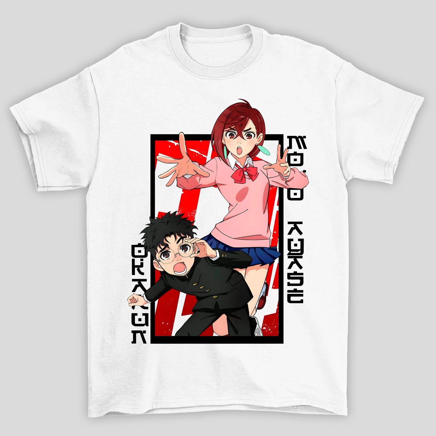 Camiseta Básica Unissex Dandadan Momo Ayase Okarun Kanji