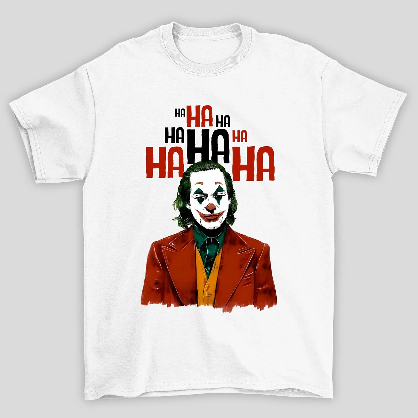 Camiseta Básica Unissex Joker Risada HA HA HA