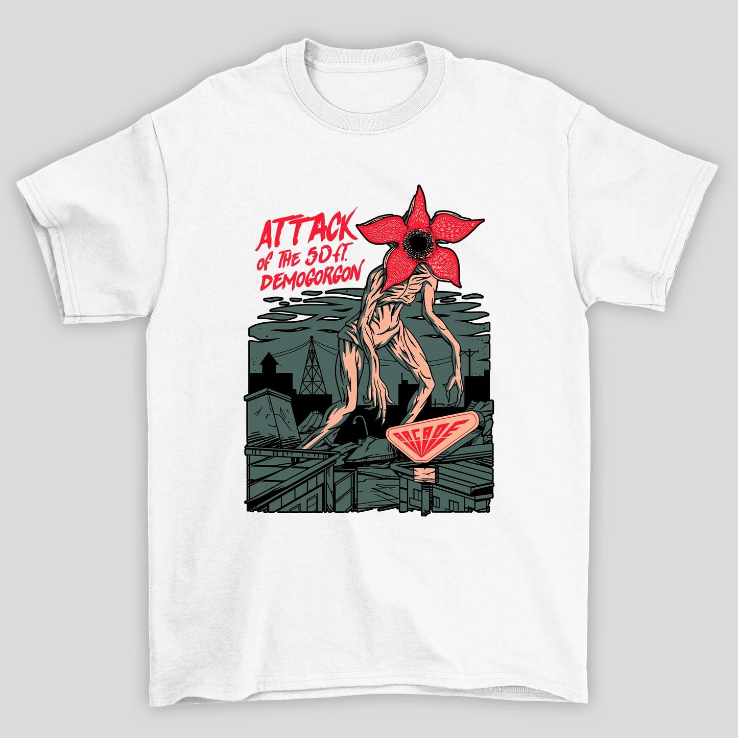 Camiseta Básica Unissex Attack Demogorgon Stranger Things