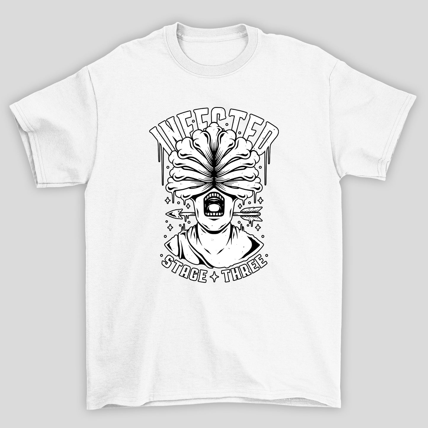 Camiseta Básica Unissex The Last Of Us Infect Stage Three