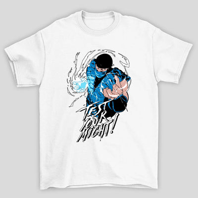 Camiseta Básica Unissex Mortal Kombat Test Your Might Subzero