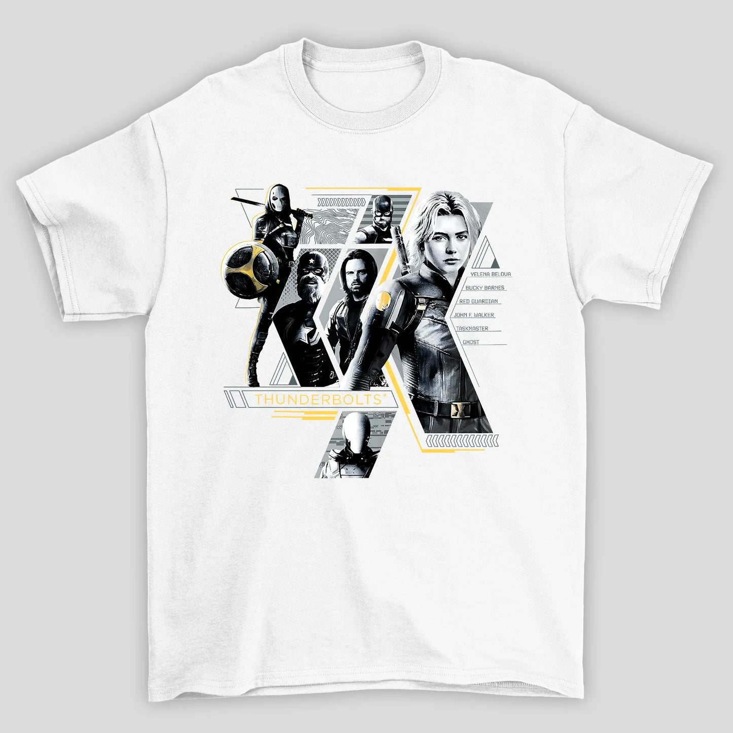 Camiseta Básica Unissex Tunderbolts Personagens Filme