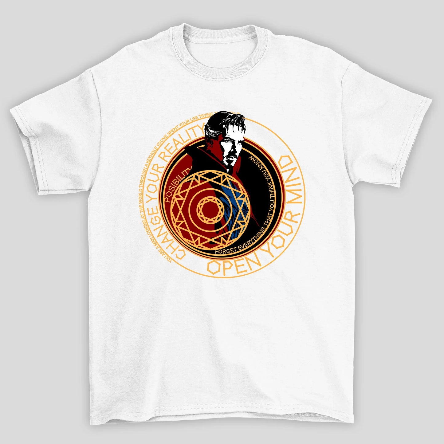 Camiseta Básica Unissex Feitiço Dr Strange Possibility