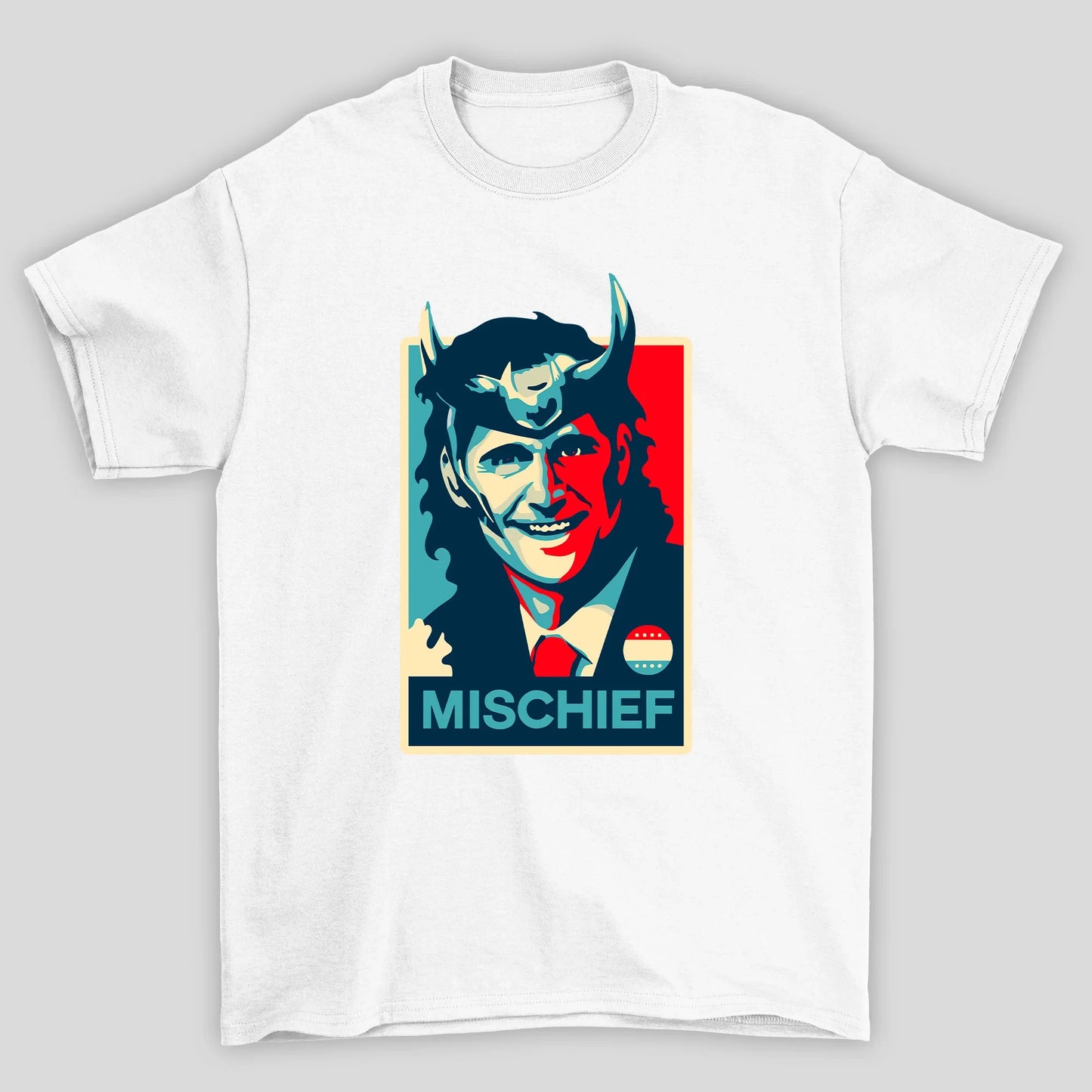 Camiseta Básica Unissex Poster Pop Mischief Loki