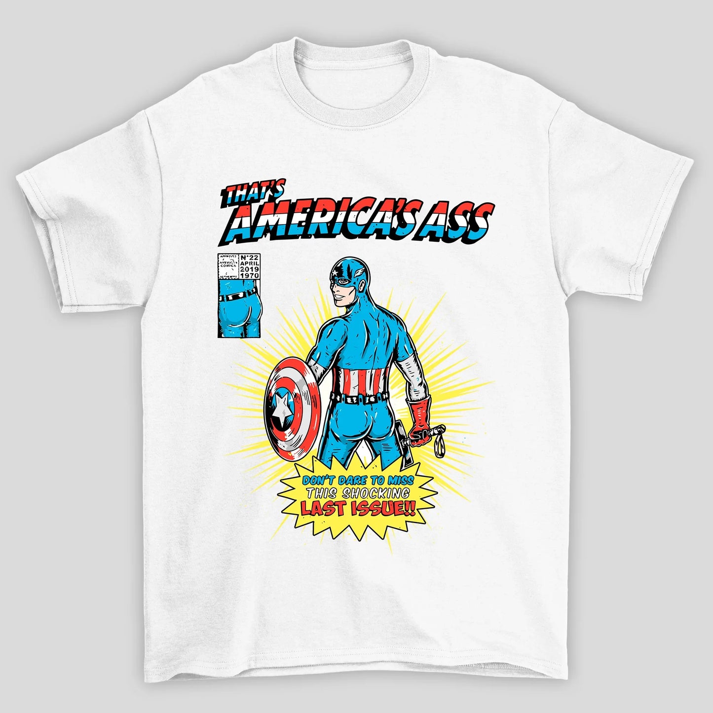 Camiseta Básica Unissex Americas Ass Capitao America