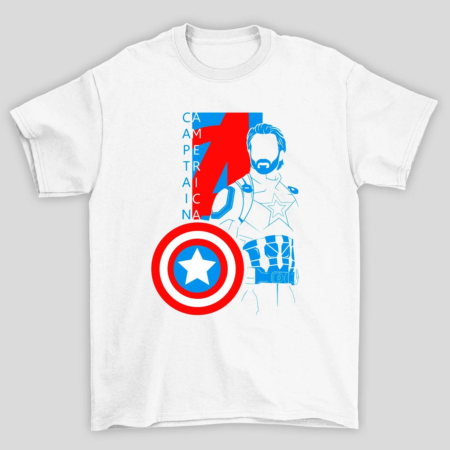 Camiseta Básica Unissex Minimalista Capitao America