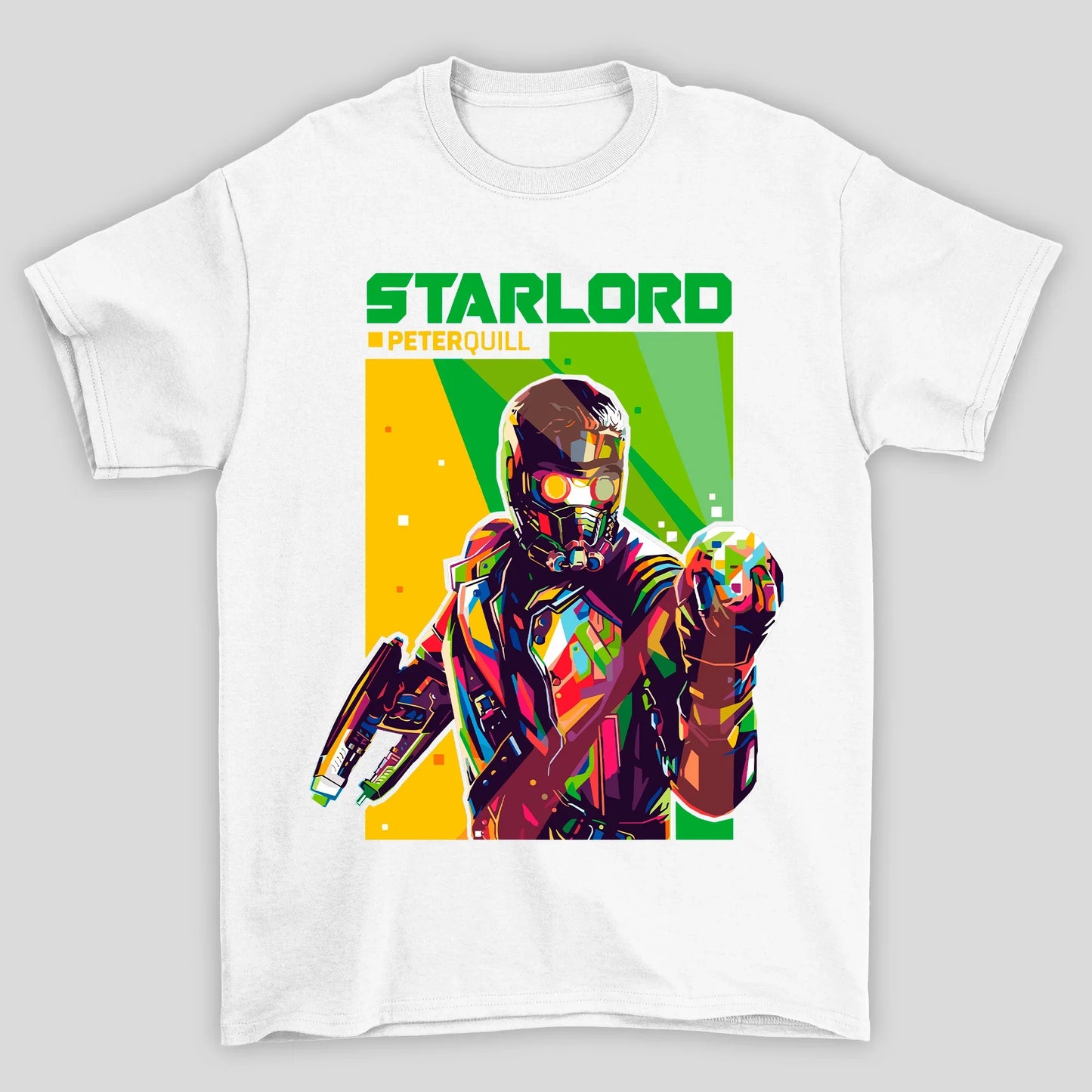 Camiseta Básica Unissex Starlord Peterquill Colors Guardioes Da Galaxia