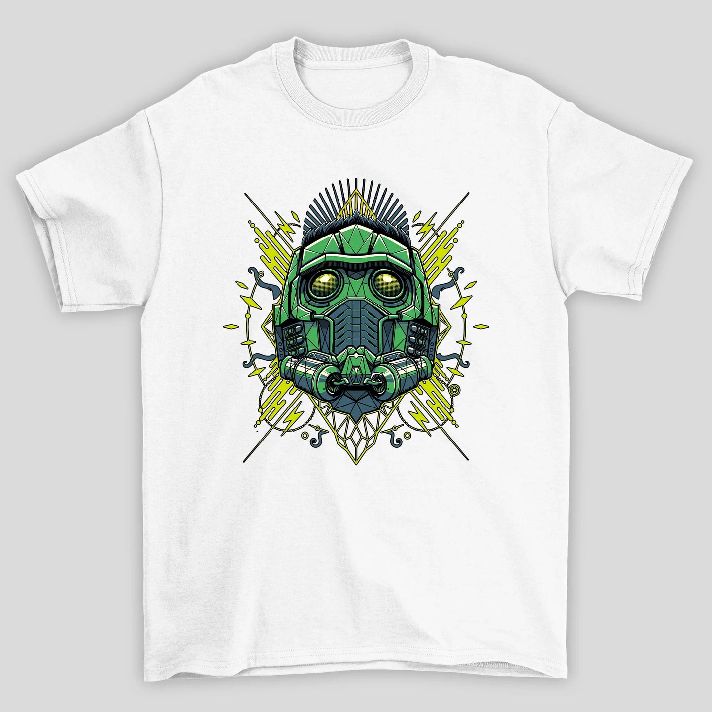 Camiseta Básica Unissex Capacete Sr Das Estrelas Guardioes Da Galaxia