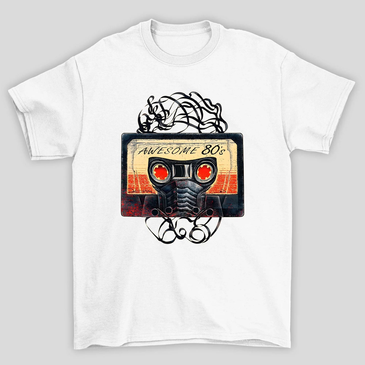 Camiseta Básica Unissex Fita Star Lord Awesome 80's Guardioes Da Galaxia