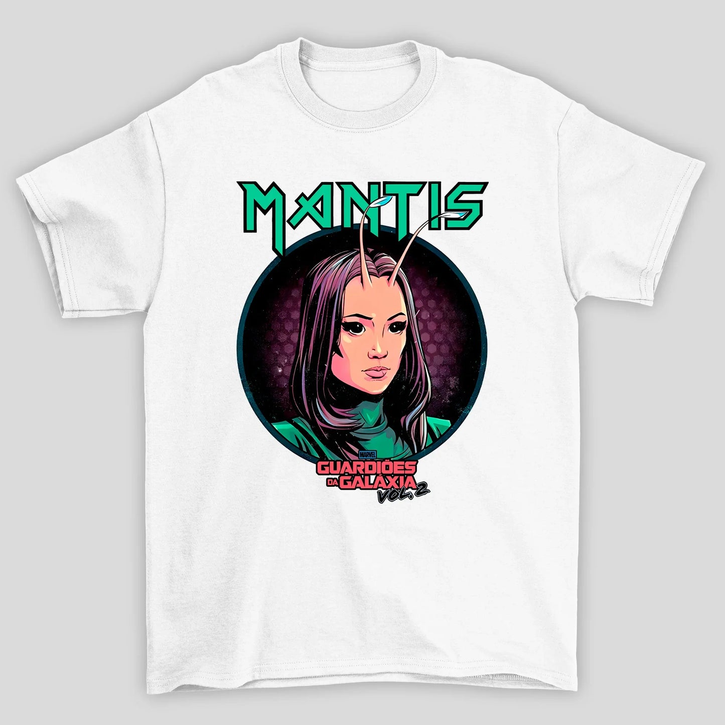 Camiseta Básica Unissex Mantis Rosto Guardioes Da Galaxia