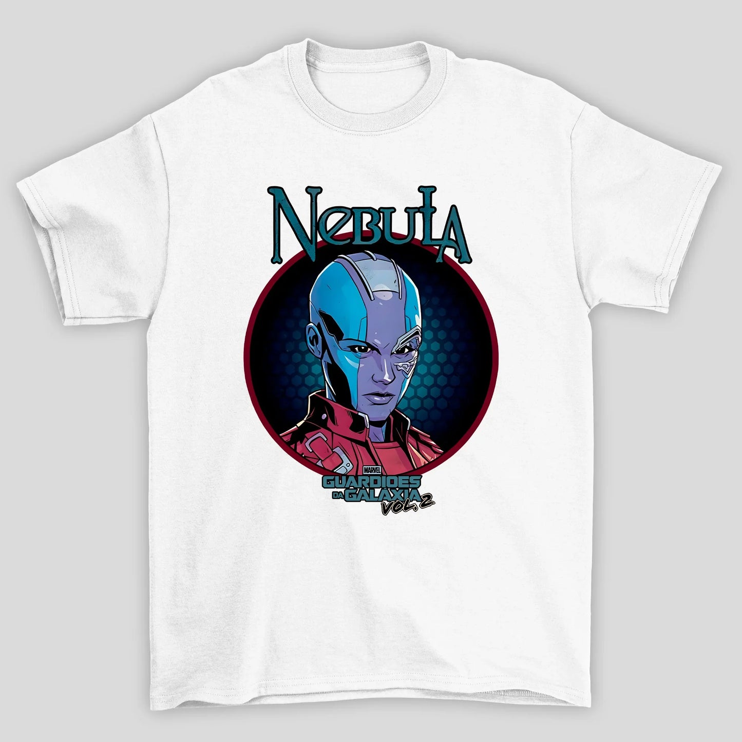 Camiseta Básica Unissex Nebula Rosto Guardioes Da Galaxia