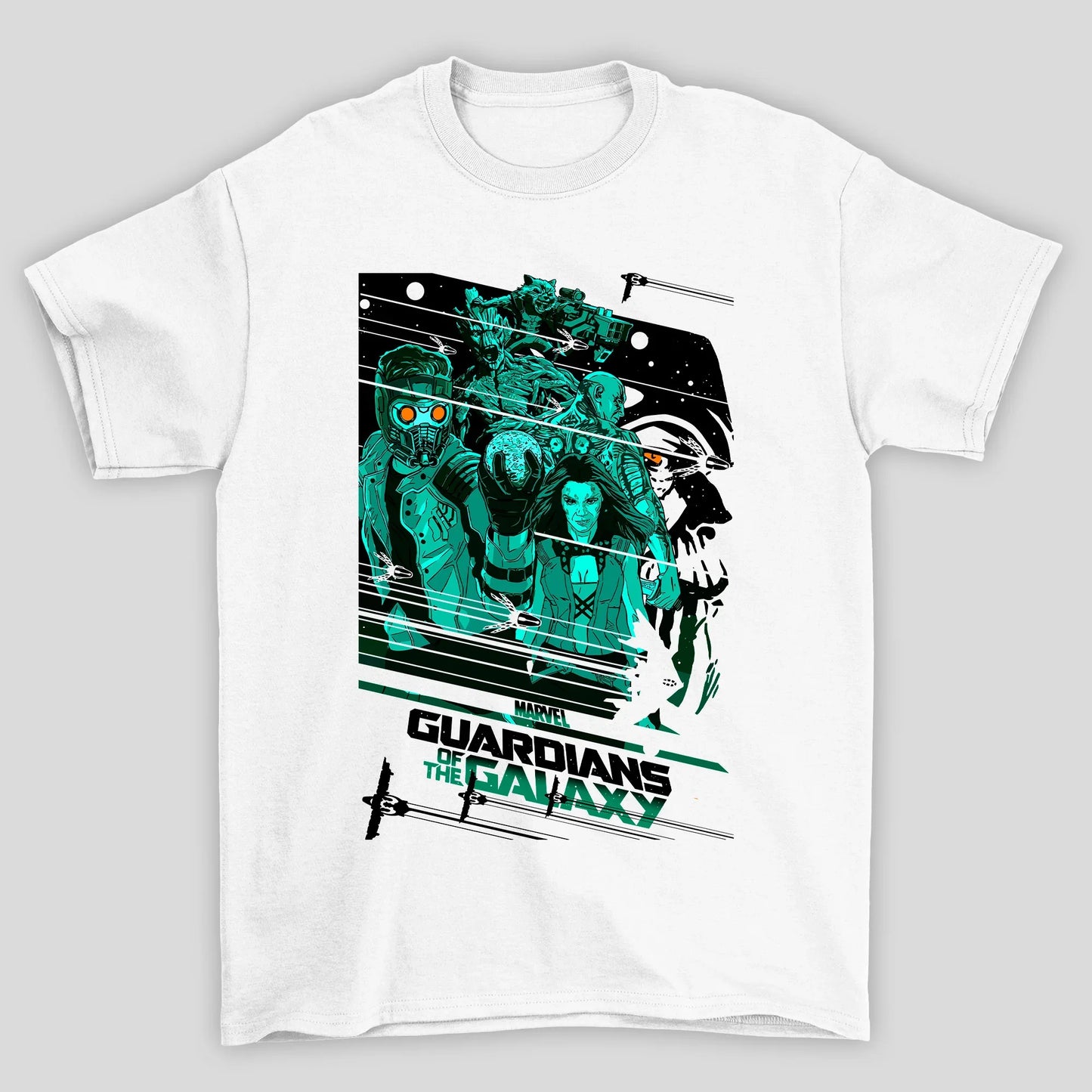 Camiseta Básica Unissex Personagens Verdes Guardioes Da Galaxia