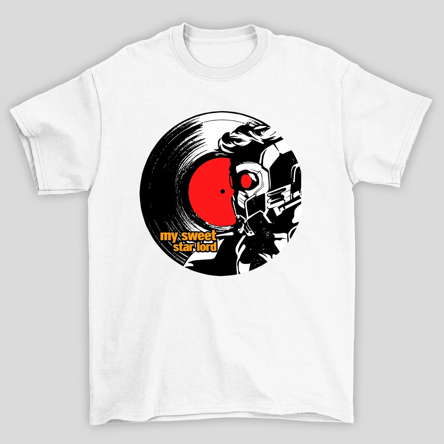 Camiseta Básica Unissex Vinil Star Lord Guardioes Da Galaxia