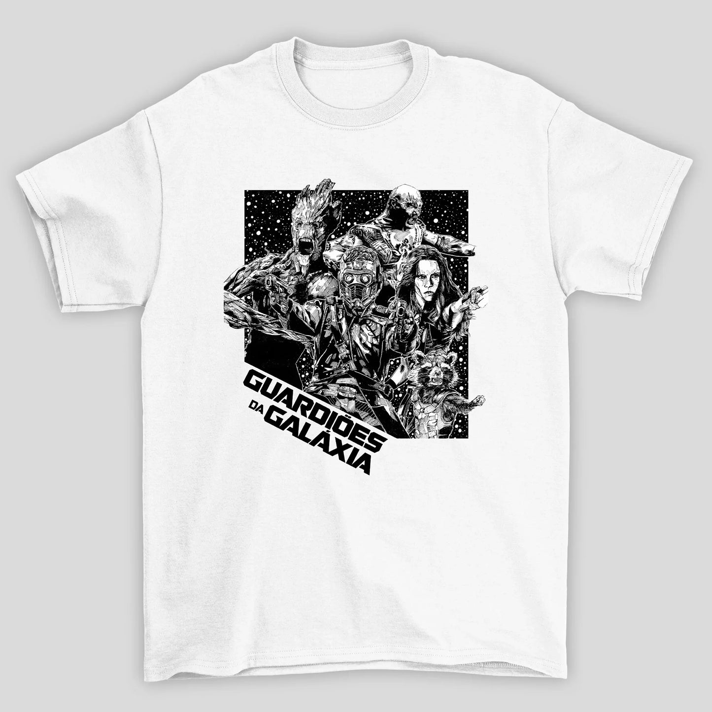 Camiseta Básica Unissex Desenho Personagens Guardioes Da Galaxia