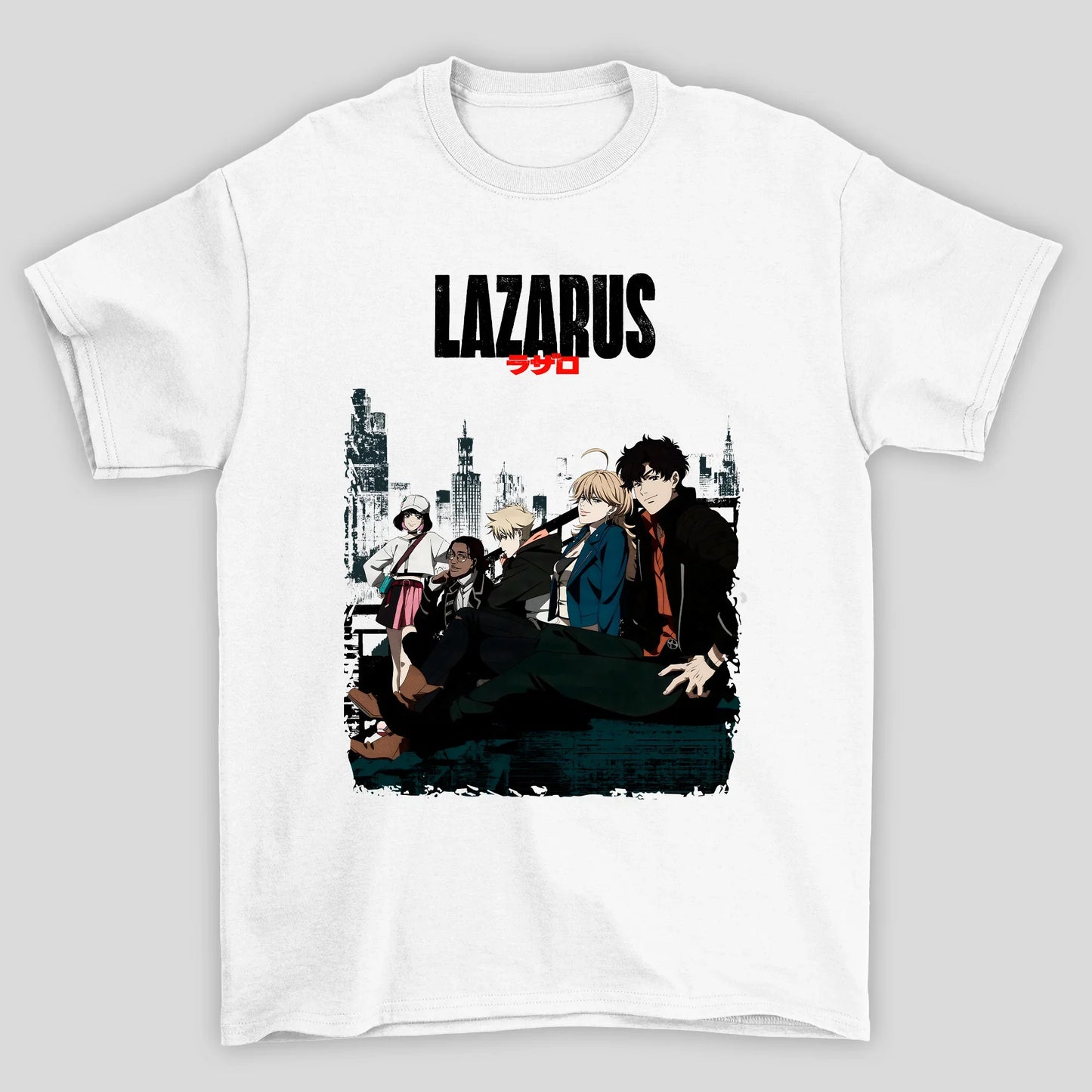 Camiseta Básica Unissex Poster Personagens Cidade Lazarus
