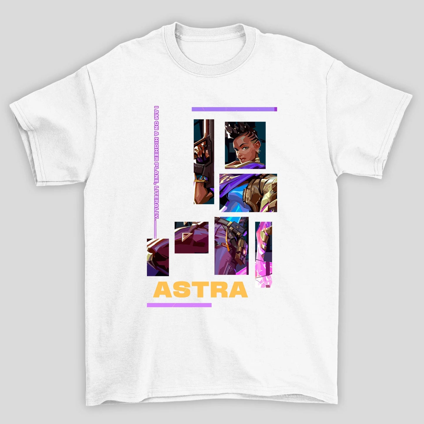 Camiseta Básica Unissex Astra Quadrados Valorant