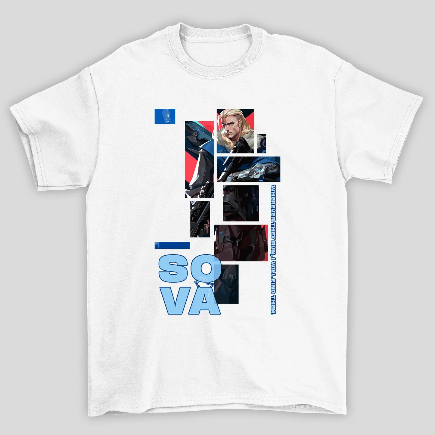 Camiseta Básica Unissex Sova Quadrados Valorant