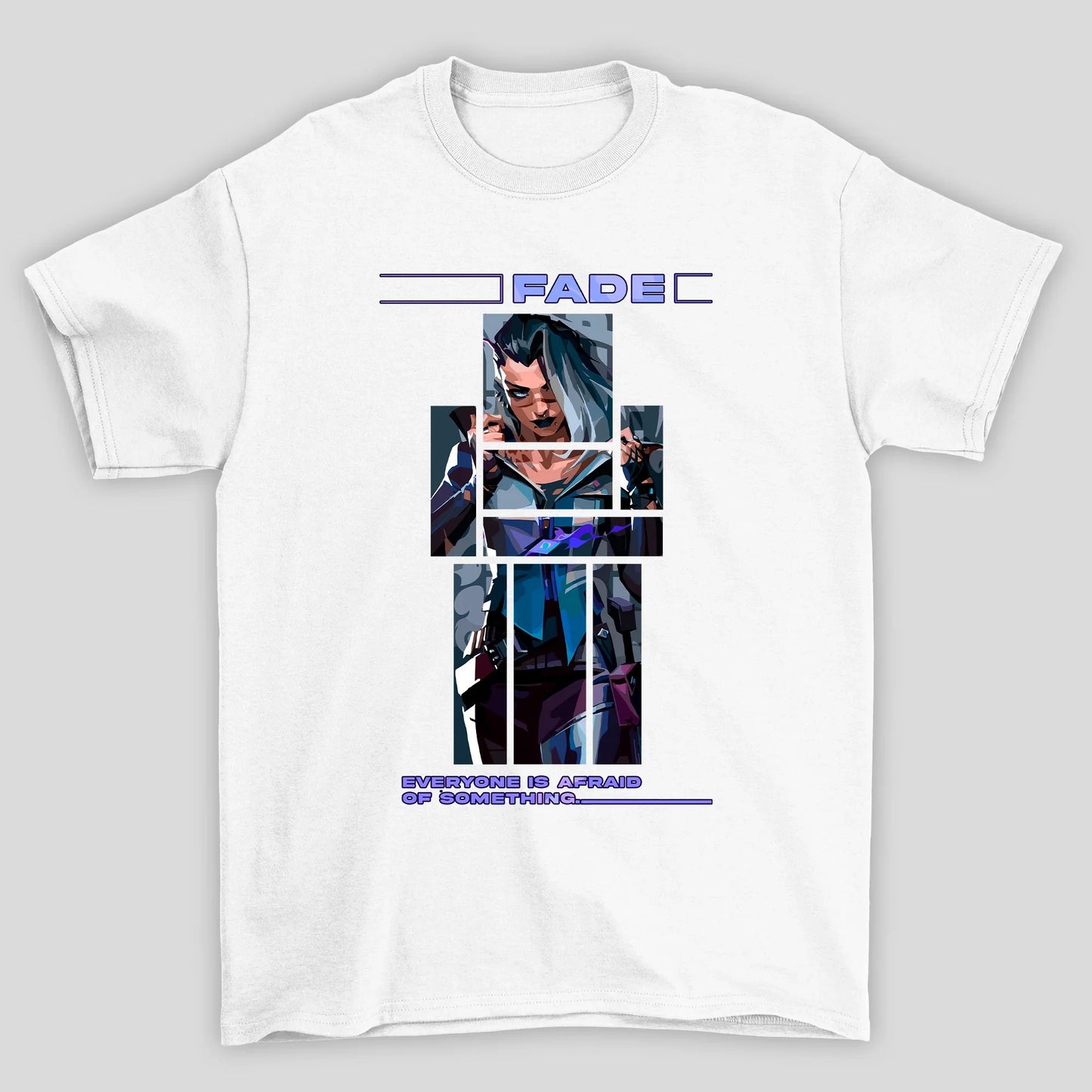 Camiseta Básica Unissex Fade Quadrados Valorant