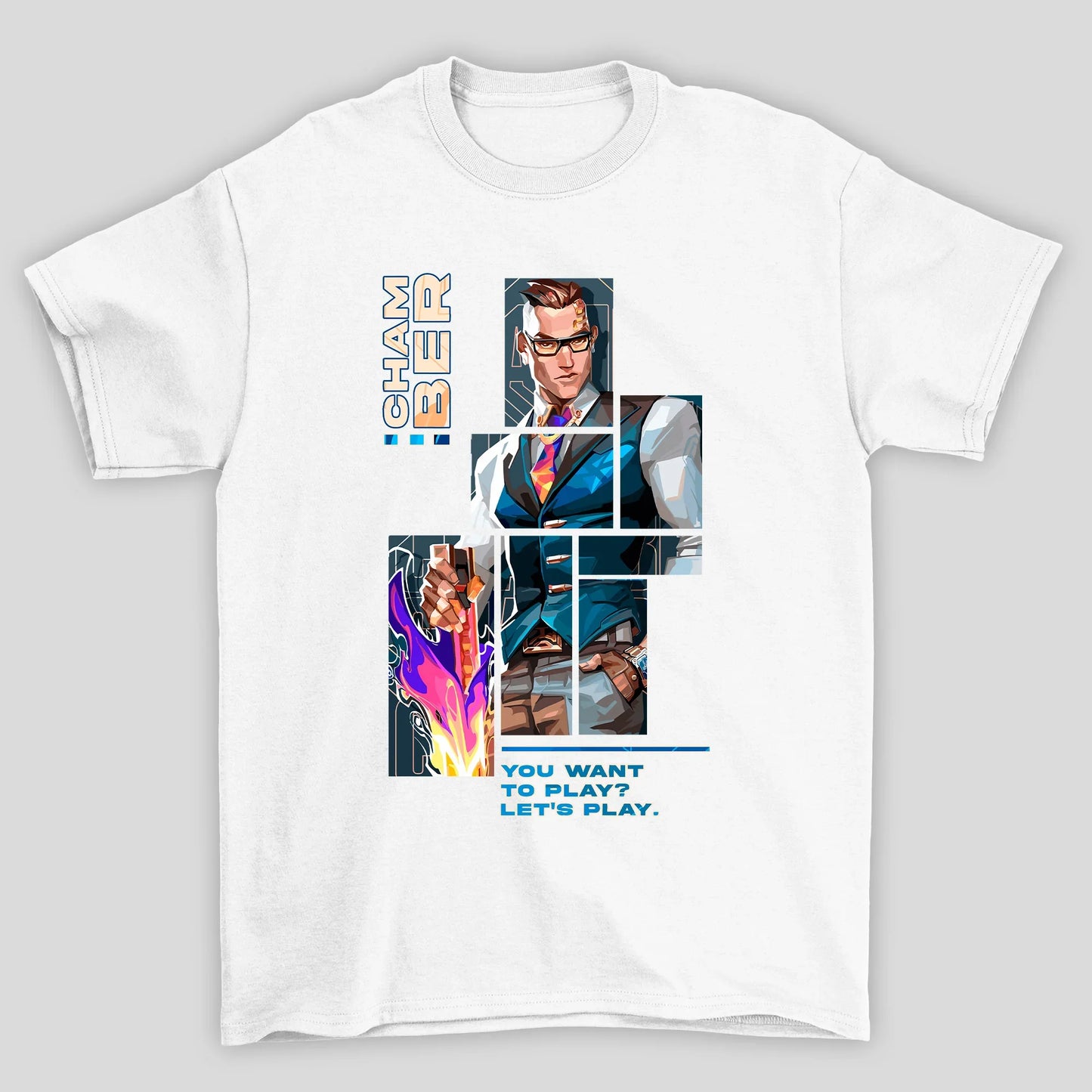Camiseta Básica Unissex Chamber Quadrados Valorant