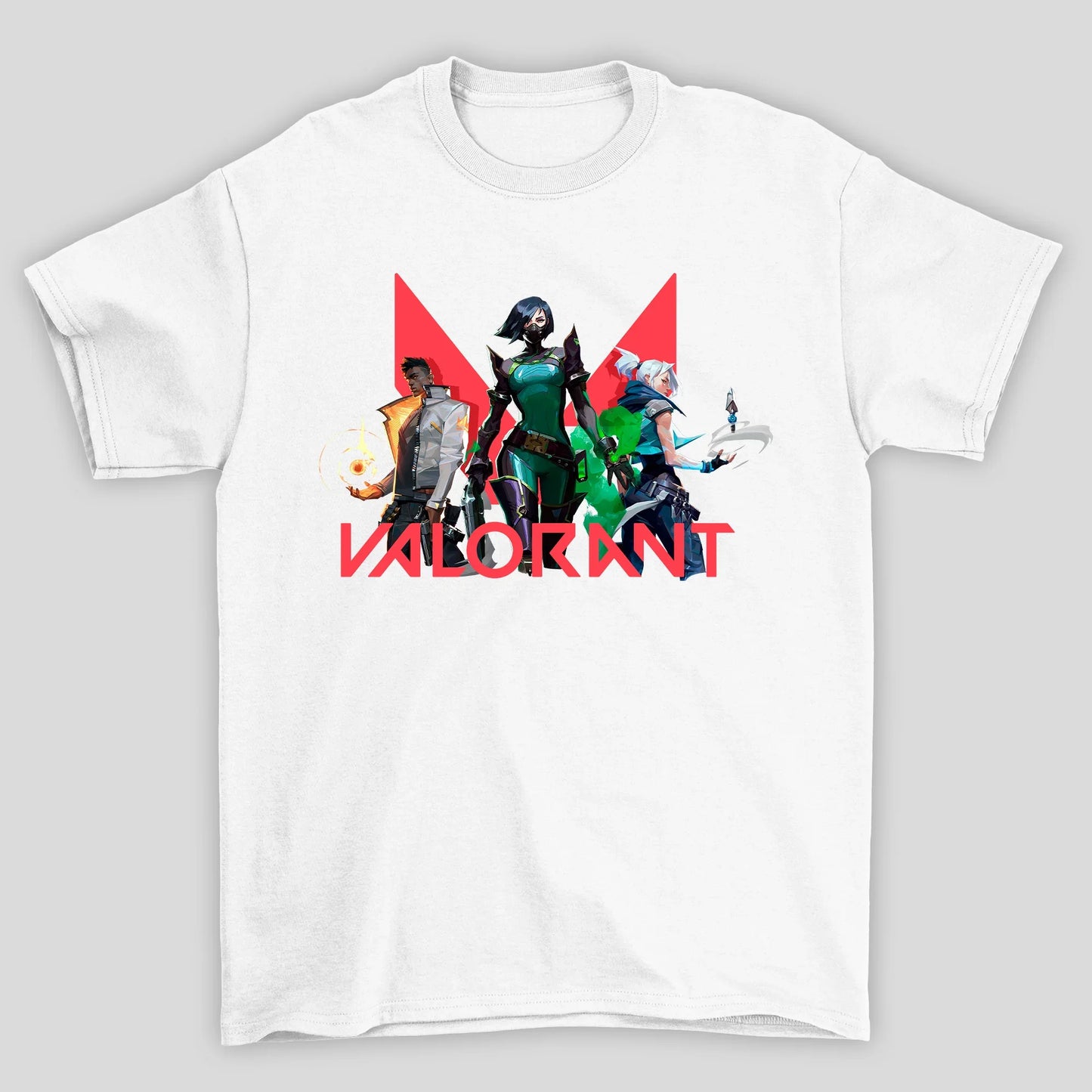 Camiseta Básica Unissex Logo Personagens Valorant