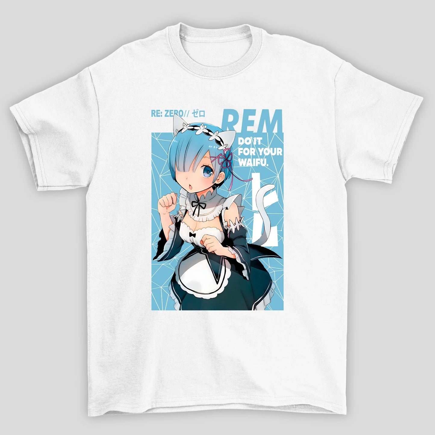 Camiseta Básica Unissex Rem Do It For Your Waifu Re Zero