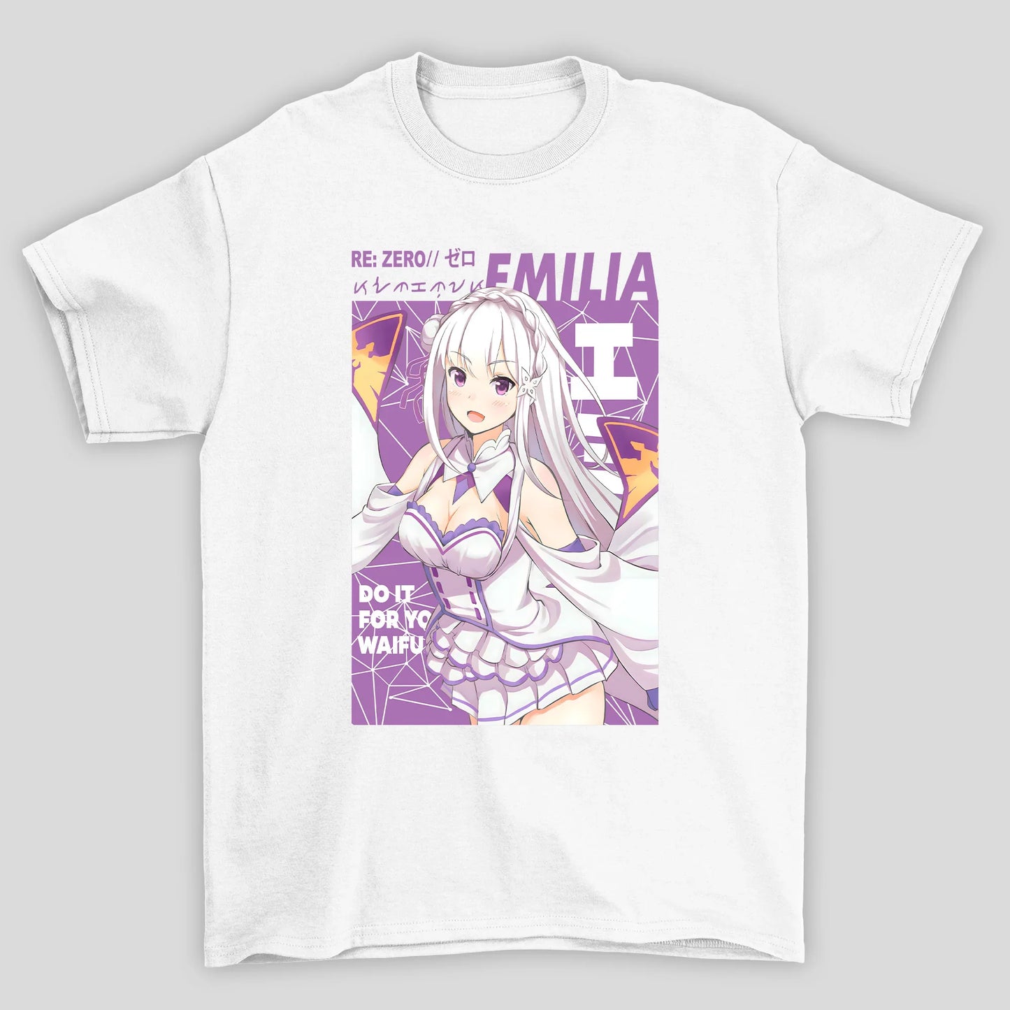 Camiseta Básica Unissex Emilia Do It For Your Waifu Re Zero