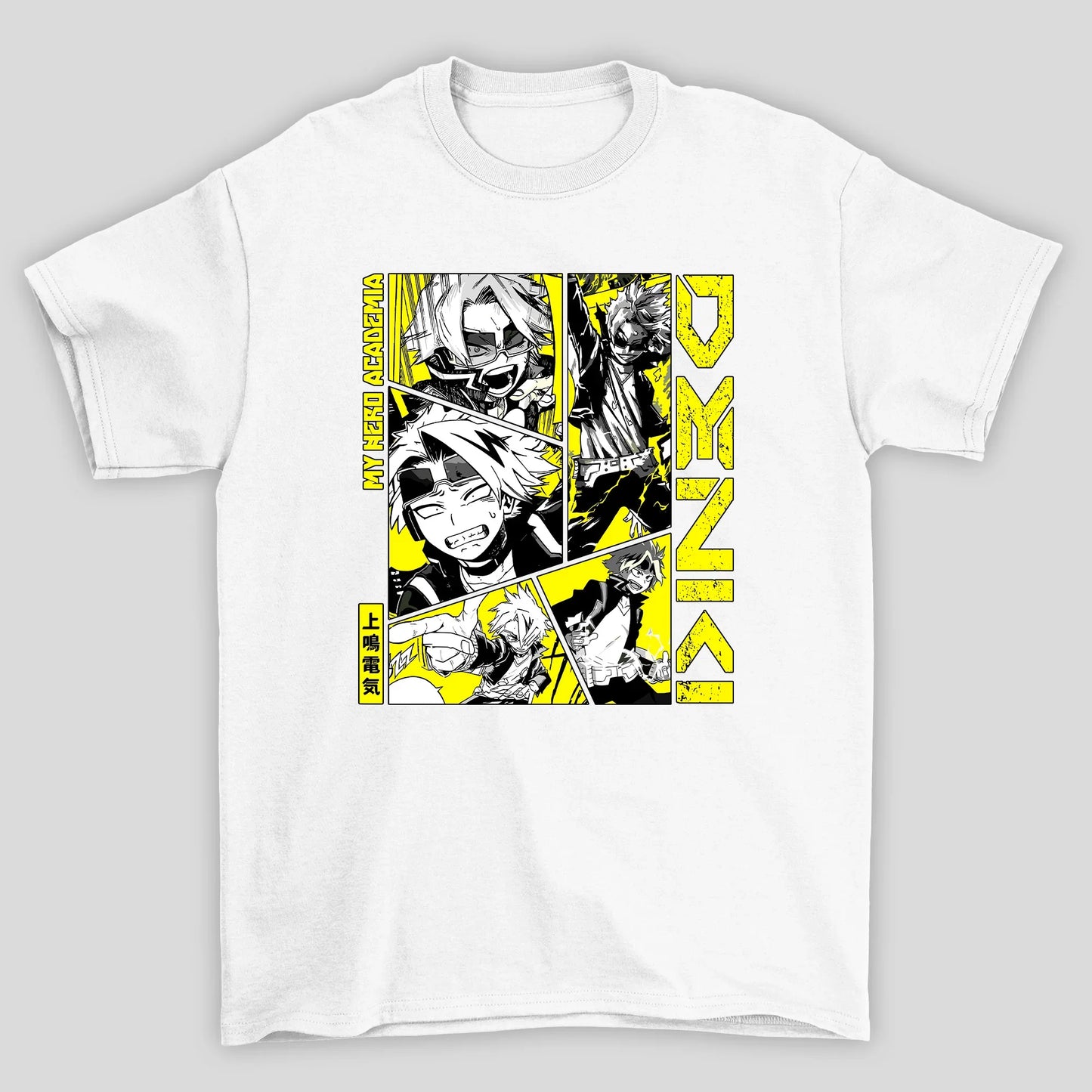 Camiseta Básica Unissex Denki Colagem Boku No Hero