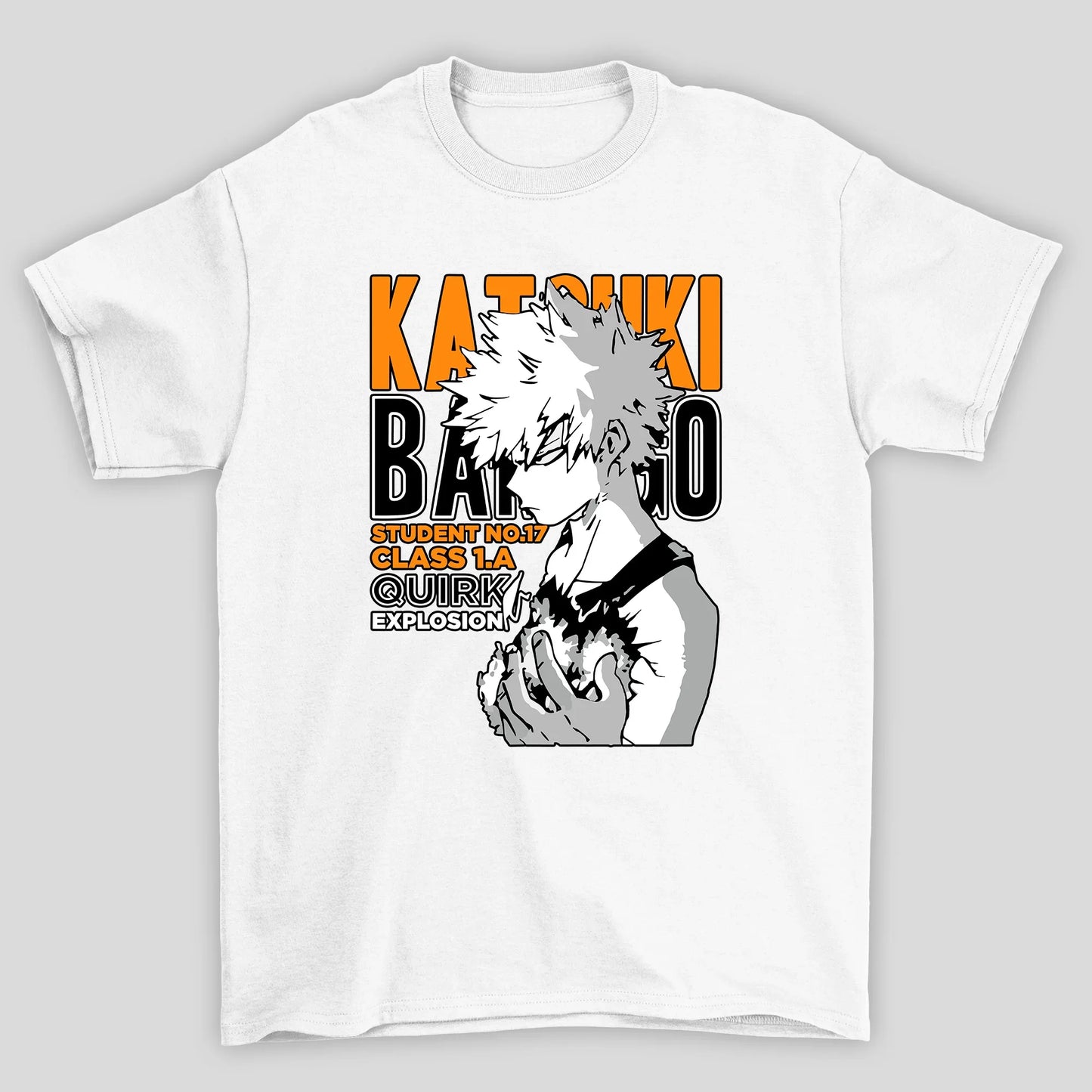 Camiseta Básica Unissex Katski Bakugo Quirk Boku No Hero