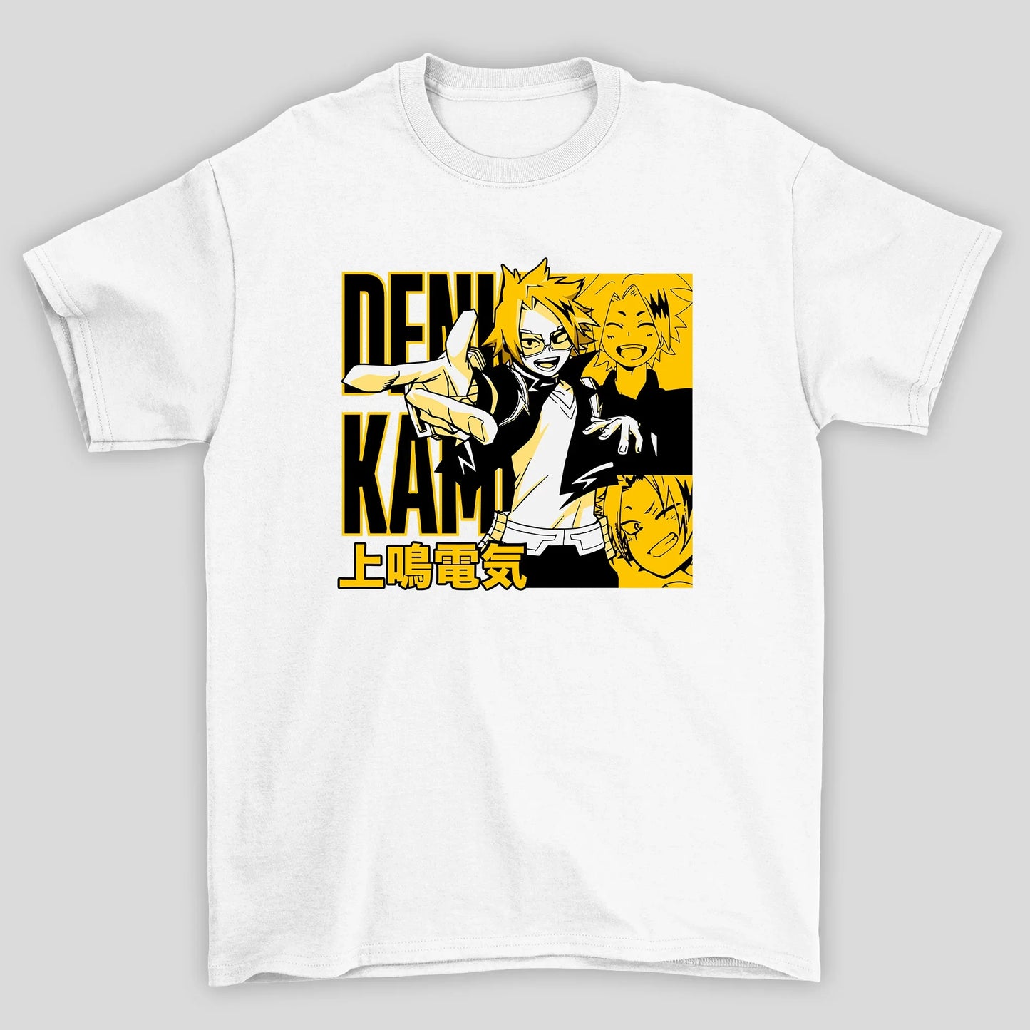 Camiseta Básica Unissex Denki Kanji Boku No Hero