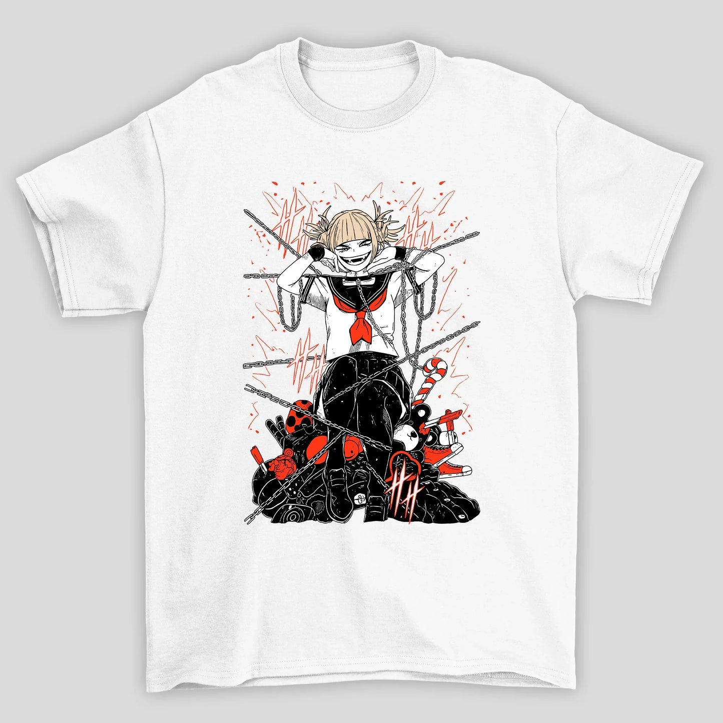 Camiseta Básica Unissex Himiko Toga Correntes Boku No Hero