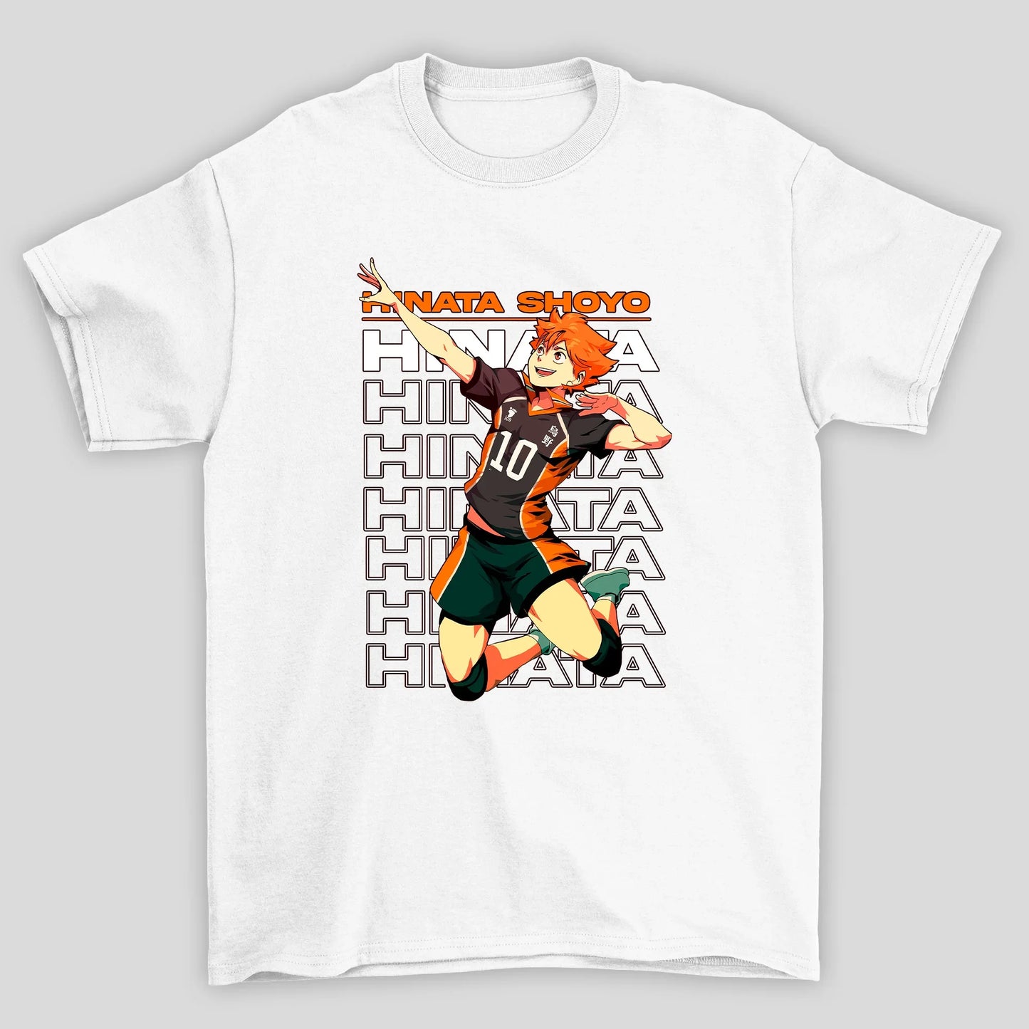 Camiseta Básica Unissex Hinata Shoyo Pulo Haikyuu