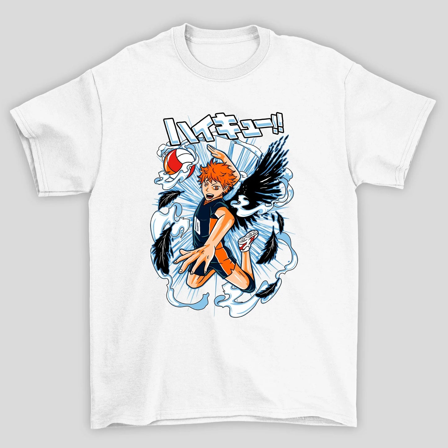 Camiseta Básica Unissex Hinata Kanji Asas Haikyuu