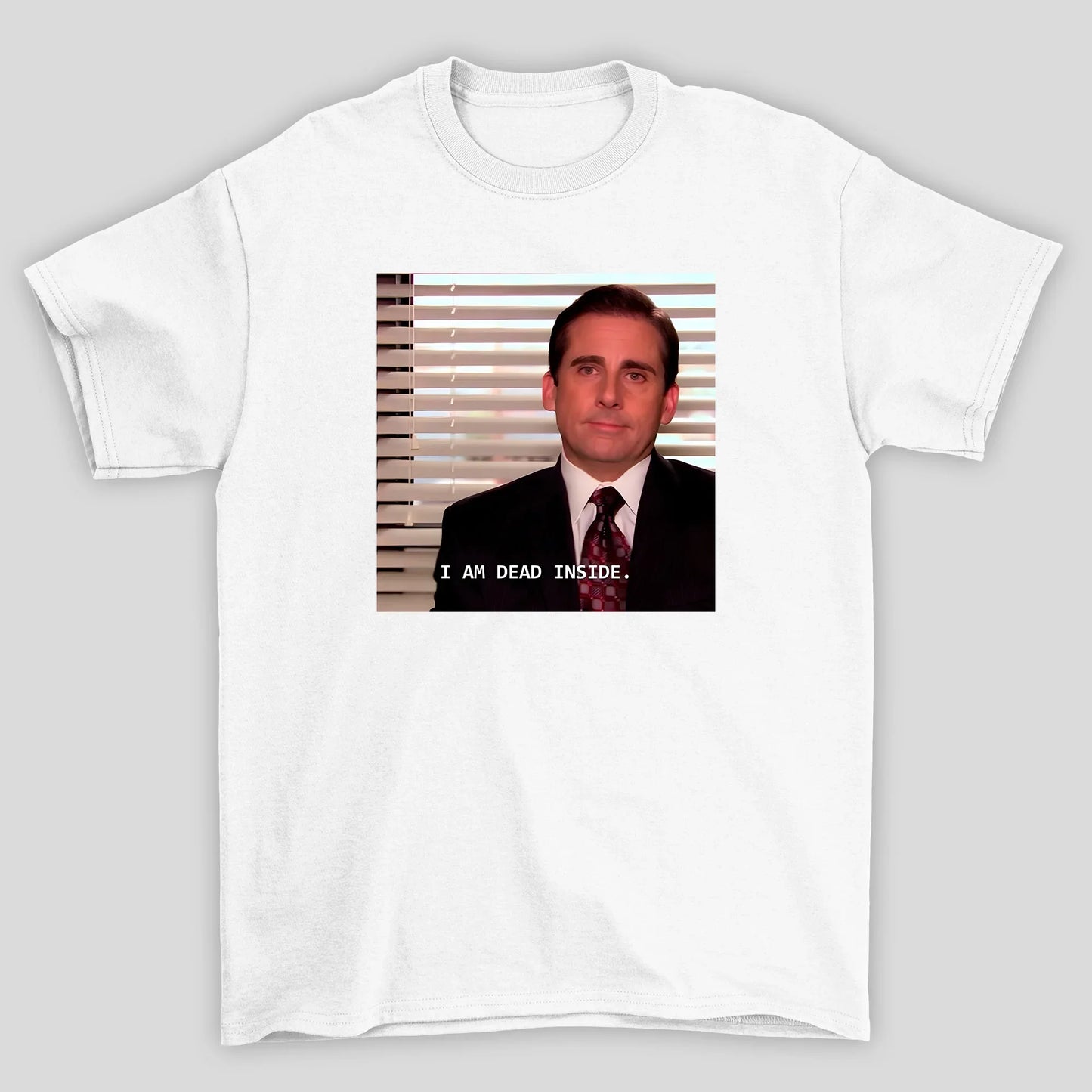 Camiseta Básica Unissex The Office Meme Dead Inside