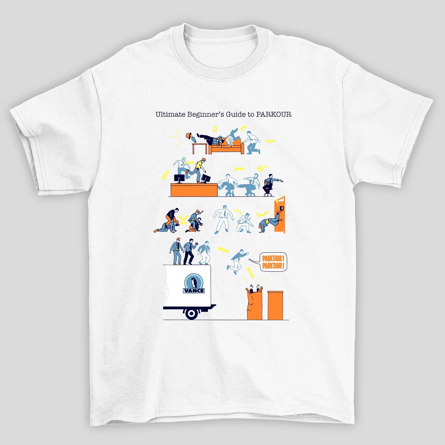 Camiseta Básica Unissex The Office Ultimate Beginner's Guide To Parkour