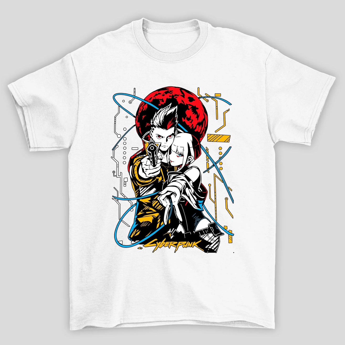 Camiseta Básica Unissex David E Luck Cyberpunk Edgedruuners