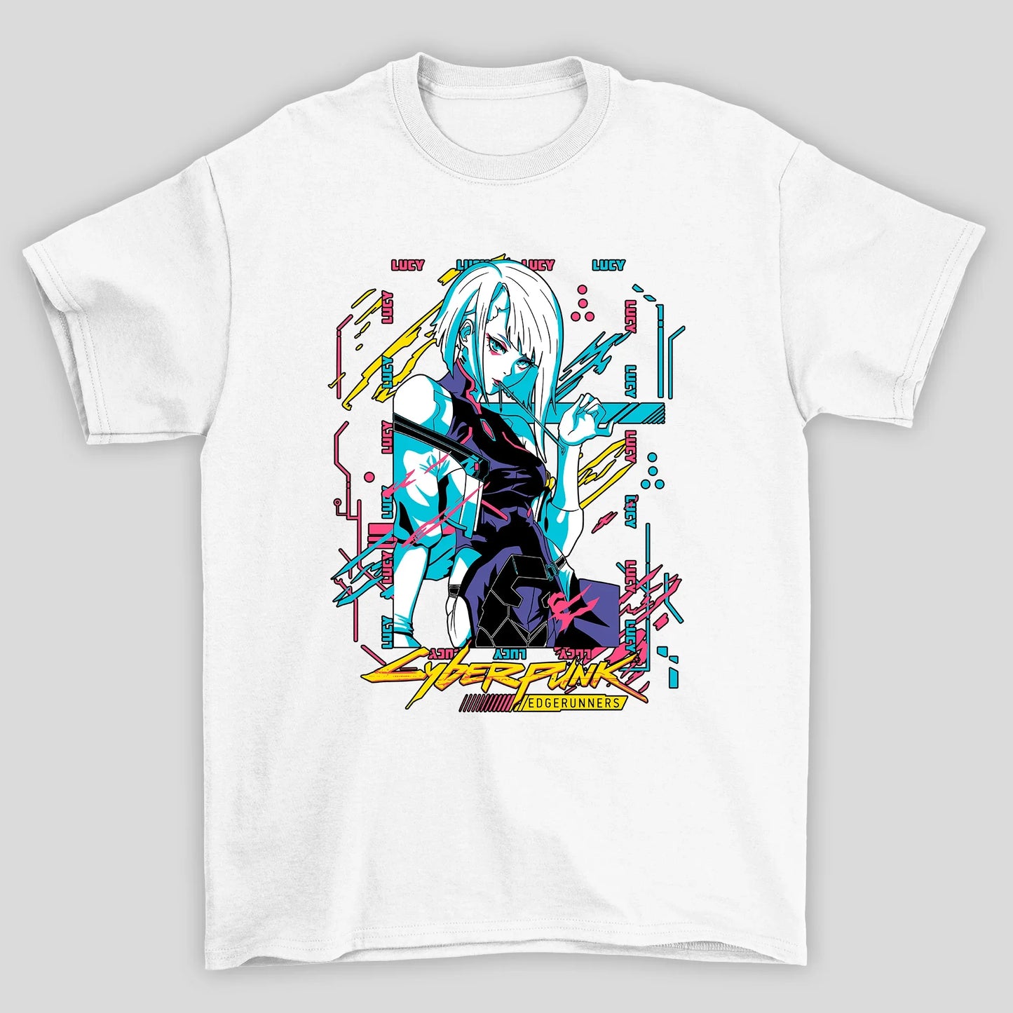 Camiseta Básica Unissex Lucy Cyberpunk Edgedruuners