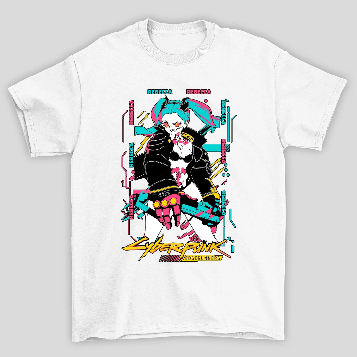 Camiseta Básica Unissex Rebecca Cyberpunk Edgedruuners