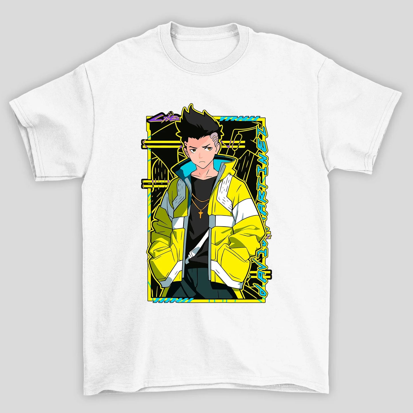 Camiseta Básica Unissex David Cyberpunk Edgedruuners