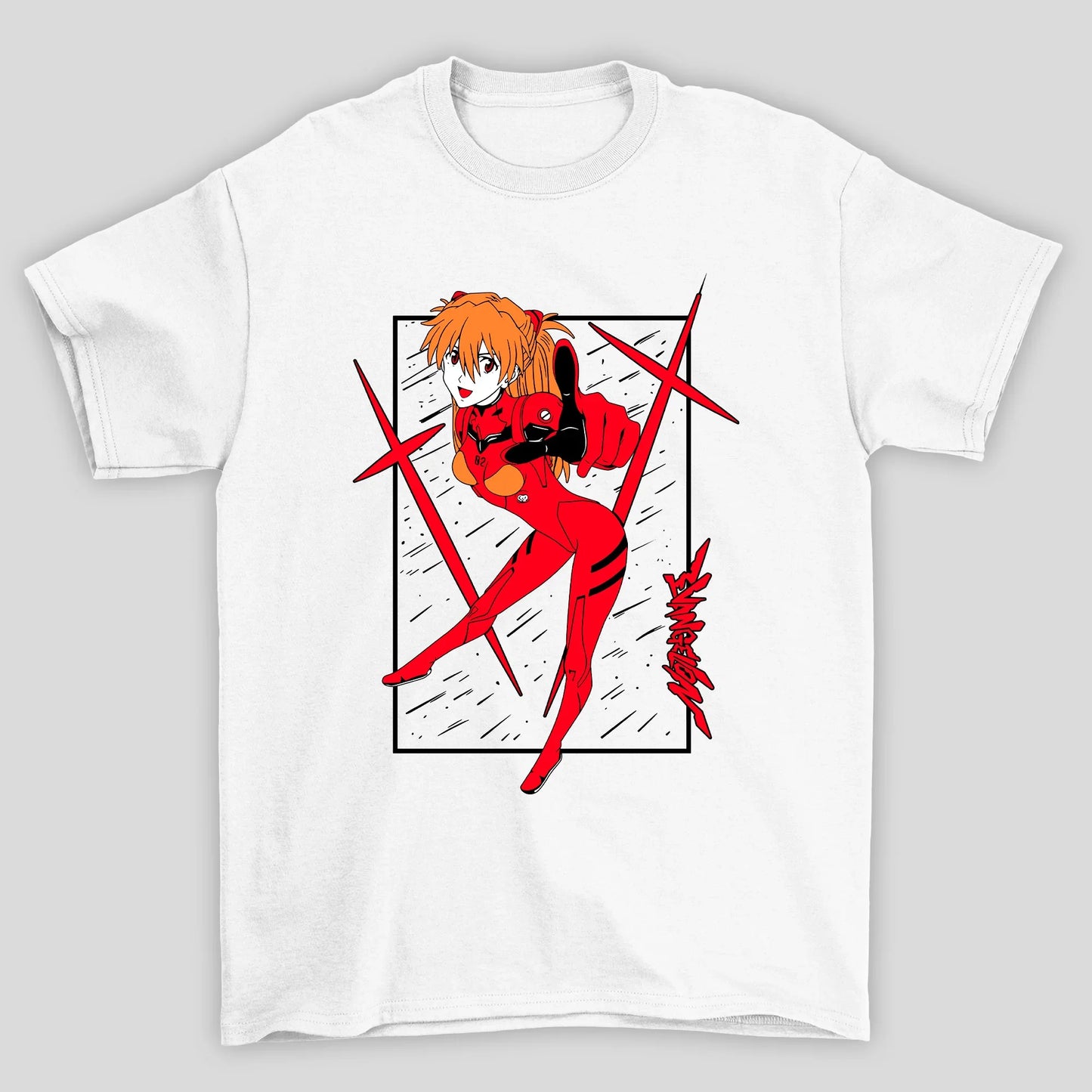 Camiseta Básica Unissex Asuka Estrela Evangelion