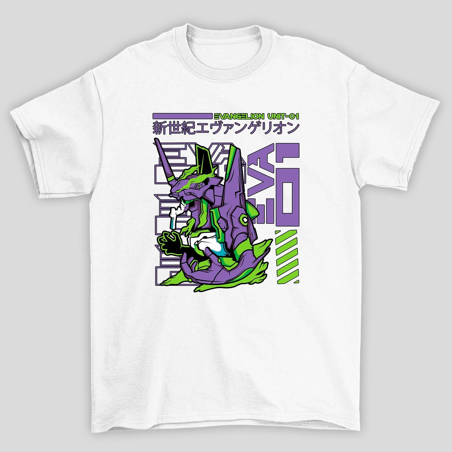 Camiseta Básica Unissex Eva 01 Kanji Evangelion