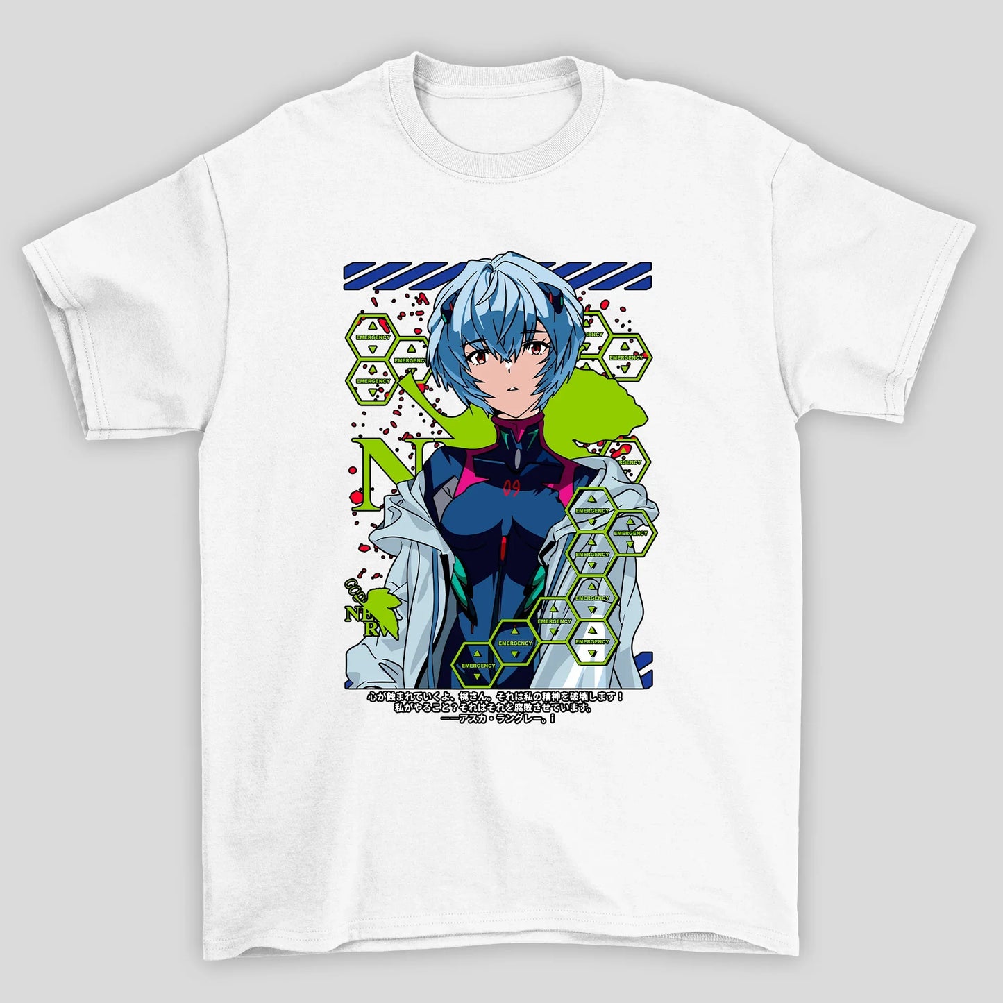 Camiseta Básica Unissex Rei Emergency Evangelion