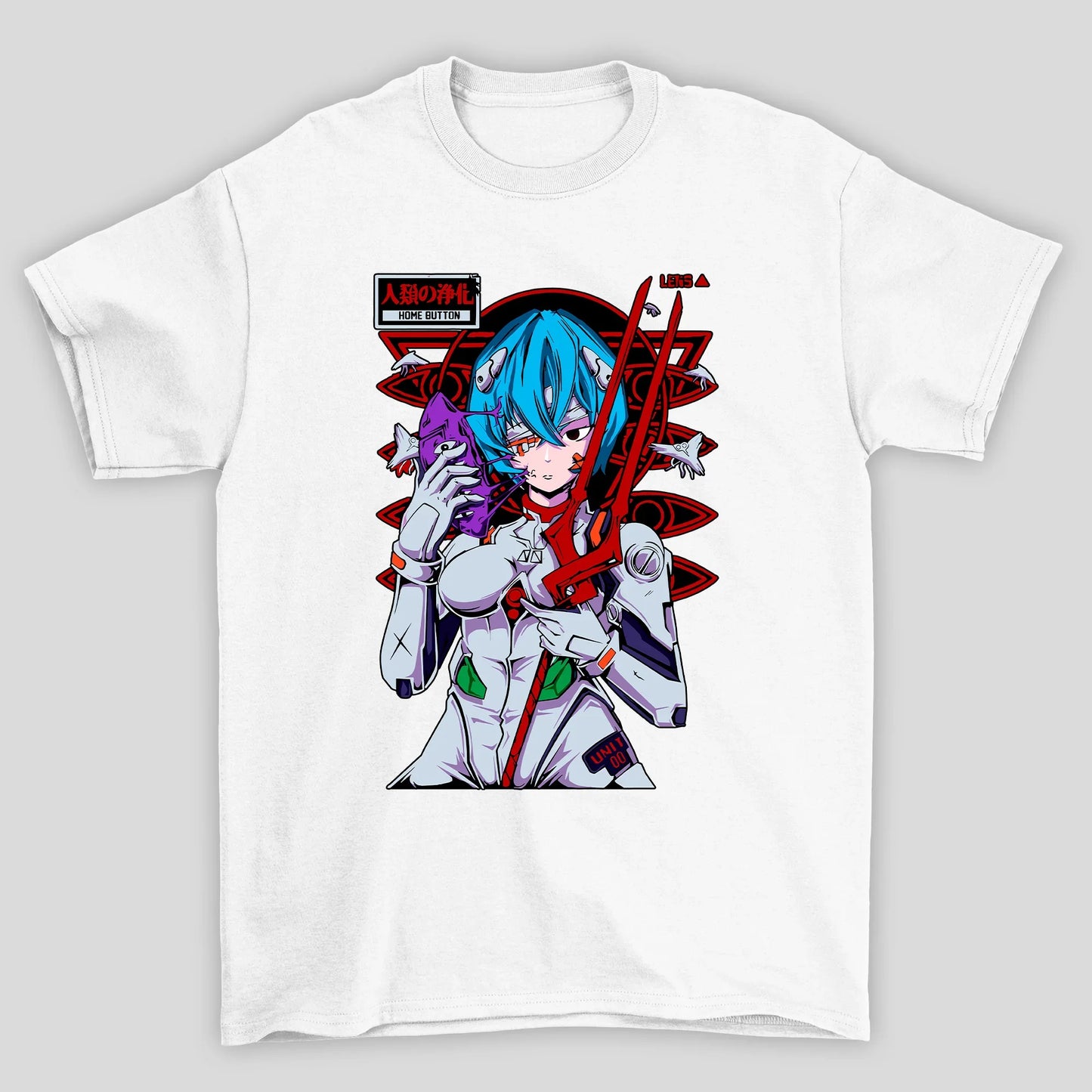 Camiseta Básica Unissex Rei Olhos Evangelion