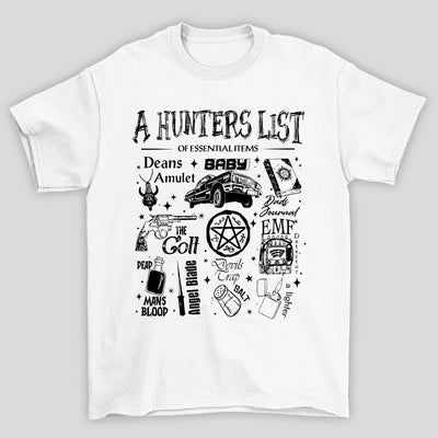Camiseta Básica Unissex A Hunters List Supernatural